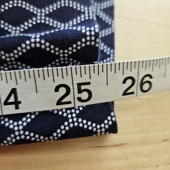 Donna Ricco Womens Pants Size 14 Blue White Slant Pockets Mid Rise - Picture 7 of 10